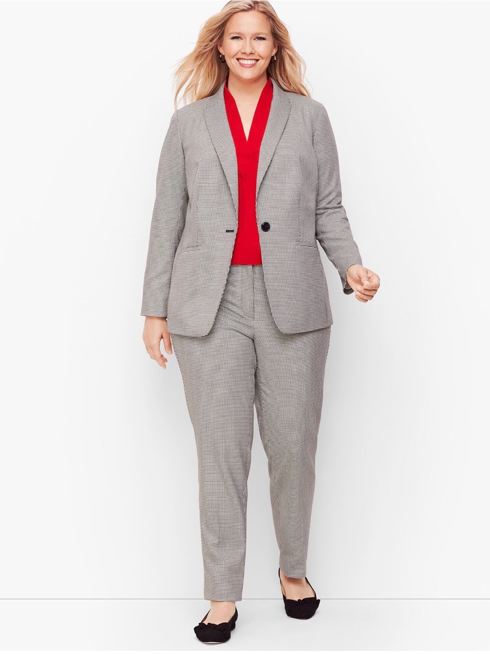 Talbots Square Houndstooth Blazer